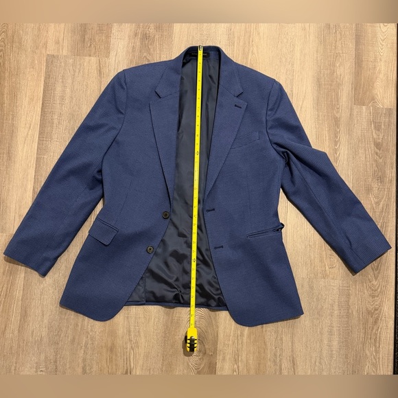 Banana Republic Textured Navy & Black Houndstooth Blazer - Picture 6 of 6